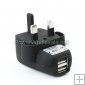 Wholesale UK plug 2.1A AC to DC USB travel charger with Duo USB