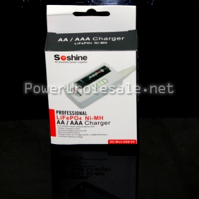 Wholesale New Arrival Soshine Lifepo4 14500/10440/AA/AAA  battery charger