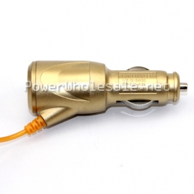 Wholesale Golden USB car charger for iPhone/iPad mobile phone