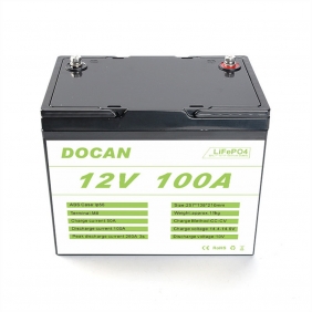 Wholesale USA STOCK FAST UPS DELIVERY DOCAN 12V 100AH  Lifepo4 Battery pack FREE SHIPPING